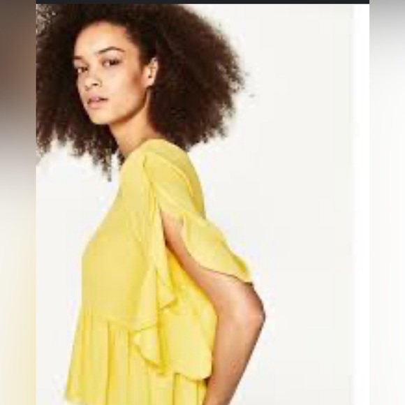 Zara Woman Top - Kaos Hijau Neon size small  NWOT - Picture 4 of 4